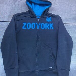 Zoo York Black Hoodie with Blue Accents